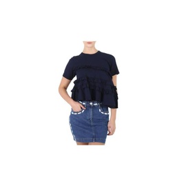 Comme Des Garcons Girl Asymetric Short Sleeve Ruffle T-shirt ND-T006-051-1