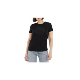 몽클레어 Moncler Ladies Logo Patch T-Shirt in Black E20938091800-V8059-999