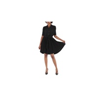 버버리 Burberry Black Jersey Gathered Short-sleeve Dress 8017533