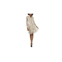버버리 Burberry Ladies Isla Ruffle Detail Long-sleeve Dress 8016091