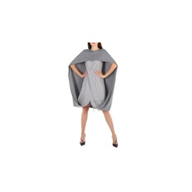 버버리 Burberry Cloud Grey Wool-blend Cape Detail Dress 4564290