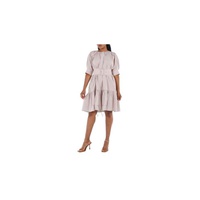Chloe Ladies White / Beige Striped Dress, Brand Size 36 (US Size 4) CHC21URO4104290Z