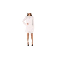 Chloe Ladies Cloudy White Long-Sleeve Mini Dress, Size Medium CHC22SMR09550121