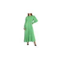 Chloe Ladies Vibrant Green Pintucked Crepe Long Dress CHC21ARO2600739T