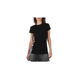 스텔라 맥카트니 Stella McCartney Ladies Black Rainbow Waist T-Shirt, Brand Size 38 (US Size 4) 523504 SLW14 1000