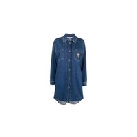 모스키노 Moschino Ladies Denim Teddy Embroidered Shirt Dress, Brand Size 38 (US Size 4) V0444-5522-1290