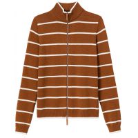 Lafayette 148 New York Stripe Fitted Bomber