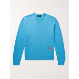 CALVIN KLEIN 205W39NYC Logo-Embroidered Wool and Cotton-Blend Sweater 10375442619098060