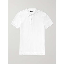 톰포드 TOM FORD Garment-Dyed Cotton-Pique Polo Shirt 13452677152084262