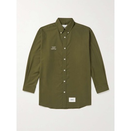 WTAPS Green Button-Down Collar Embroidered Cotton Oxford Shirt 1647597290676860