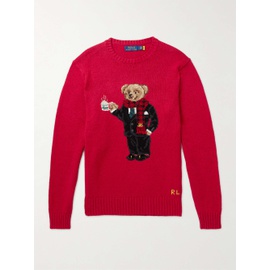 폴로 랄프 로렌 POLO RALPH LAUREN Red Intarsia Cotton-Blend Sweater 1647597291124175
