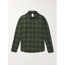 비즈빔 VISVIM Green Checked Linen and Wool-Blend Flannel Shirt 1647597293274925