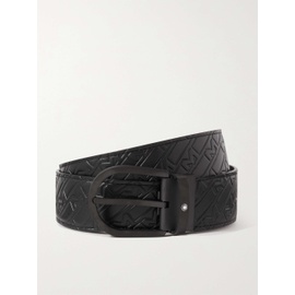 몽블랑 4.5cm Logo-Embossed Leather Belt 17411127377128933