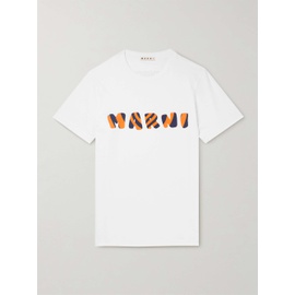 마르니 MARNI Logo-Print Cotton-Jersey T-Shirt 32027475399170450