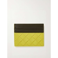 보테가 베네타 BOTTEGA VENETA Yellow Colour-Block Intrecciato Leather Cardholder 1160222353