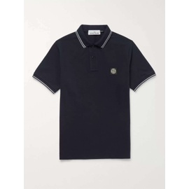 스톤아일랜드 STONE ISLAND Slim-Fit Contrast-Tipped Stretch-Cotton Pique Polo Shirt 3633577411629870