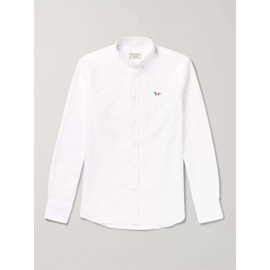 MAISON KITSUNEE Slim-Fit Button-Down Collar Logo-Appliqued Cotton Oxford Shirt 3633577412984262