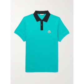 몽클레어 MONCLER Logo-Appliqued Cotton-Pique Polo Shirt 38063312418171457