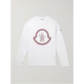 몽클레어 MONCLER Logo-Detailed Ripstop-Trimmed Cotton-Jersey T-Shirt 38063312418171524