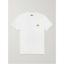 자크뮈스 JACQUEMUS Noli Tie-Detailed Poplin-Trimmed Cotton-Jersey T-Shirt 43769801095182517