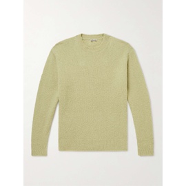 오라리 AURALEE Green Textured Cotton and Linen-Blend Sweater 1160199425