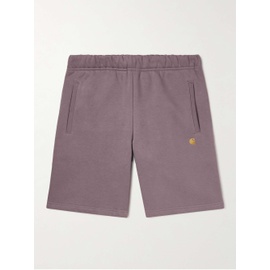 CARHARTT WIP Chase Straight-Leg Logo-Embroidered Cotton-Blend Jersey Shorts 43769801095630038