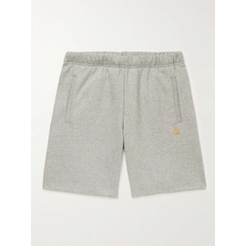 CARHARTT WIP Chase Straight-Leg Logo-Embroidered Cotton-Blend Jersey Shorts 43769801095630042