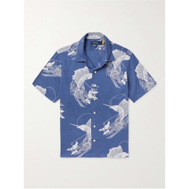 폴로 랄프 로렌 POLO RALPH LAUREN Classic Collar Logo-Embroidered Sailfish-Printed Cotton-Poplin Shirt 43769801095793495