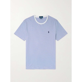 폴로 랄프 로렌 POLO RALPH LAUREN Logo-Embroidered Striped Cotton-Jersey T-Shirt 43769801095816387