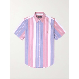 폴로 랄프 로렌 POLO RALPH LAUREN Button-Down Collar Logo-Embroidered Striped Cotton Oxford Shirt 43769801095816434