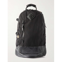 비즈빔 VISVIM Black Leather-Trimmed CORDURA Backpack 43769801096186100