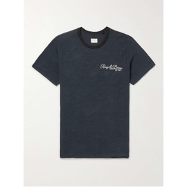 래그 앤 본 RAG & BONE Varsity Flame Logo-Embroidered Cotton-Jersey T-Shirt 43769801096220597