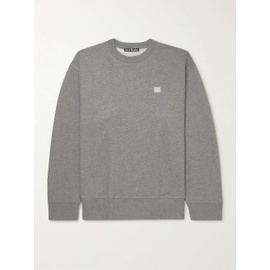 아크네 스튜디오 ACNE STUDIOS Gray Fonbar Logo-Appliqued Cotton-Jersey Sweatshirt 1160199375