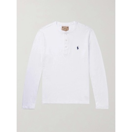 폴로 랄프 로렌 POLO RALPH LAUREN Logo-Embroidered Slub Cotton-Jersey Henley T-Shirt 46128359903061032