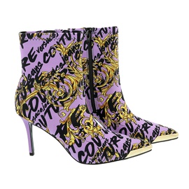 베르사체 진 꾸뛰르 베르사체 Versace Jeans Couture Purple Side Zip Cap Toe Ankle Boot- 6967067672708