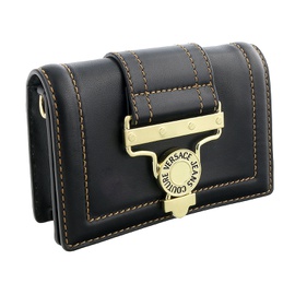 베르사체 진 꾸뛰르 베르사체 Versace Jeans Couture Black Structured Medallion Buckle Shoulder/ Belt Bag 5090004304004