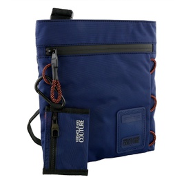 베르사체 진 꾸뛰르 베르사체 Versace Jeans Couture Blue Technical Fabric Adjustable Strap Messenger Bag 5109595734148