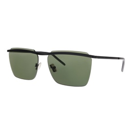 생로랑 Saint Laurent Black Rectangle SL 243-006 Sunglasses 6561169735812