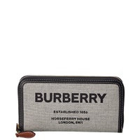 버버리 Burberry Horseferry Canvas & Leather Zip Around Wallet 6896547856516