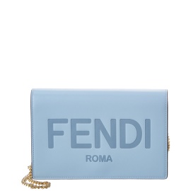 펜디 Fendi Logo Leather Shoulder Bag 6882619654276