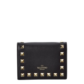 발렌티노 Valentino Rockstud Leather Card Holder 6613202337924