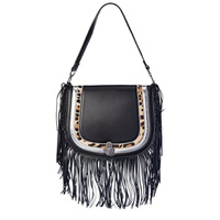 Longchamp Cavalcade Large Leather & Haircalf Shoulder Bag 6657082228868