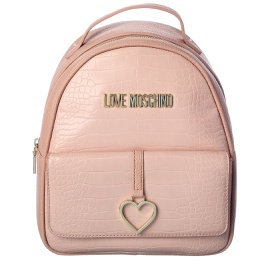 Love 모스키노 Moschino Heart Croc-Embossed Backpack 6807196762244