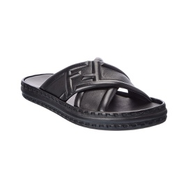 펜디 Fendi Logo Leather Platform Sandal 6862732558468