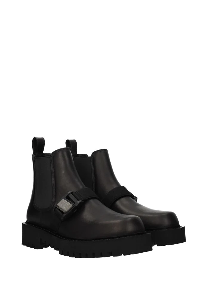 발렌티노 Valentino Garavani Ankle Boot Men Leather Black 6628203626628