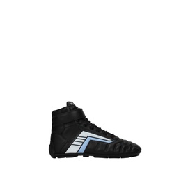 Prada Sneakers Men Leather Black Light Blue 6633606480004