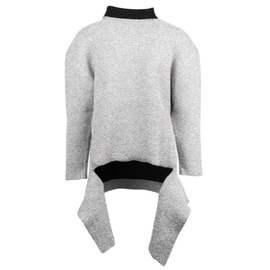 발렌시아가 BALENCIAGA Metallic Lurex Draped Oversized Fit Sweater 6914923200644