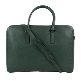 발렌티노 VALENTINO Green Pebbled Leather Double Handle Briefcase Bag 6593947238532