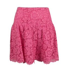 발렌티노 VALENTINO Pink Lace Floral Embroidered Skirt 5085690134660