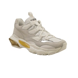 발렌티노 VALENTINO White/Yellow Leather Bounce Sneakers 6658706145412